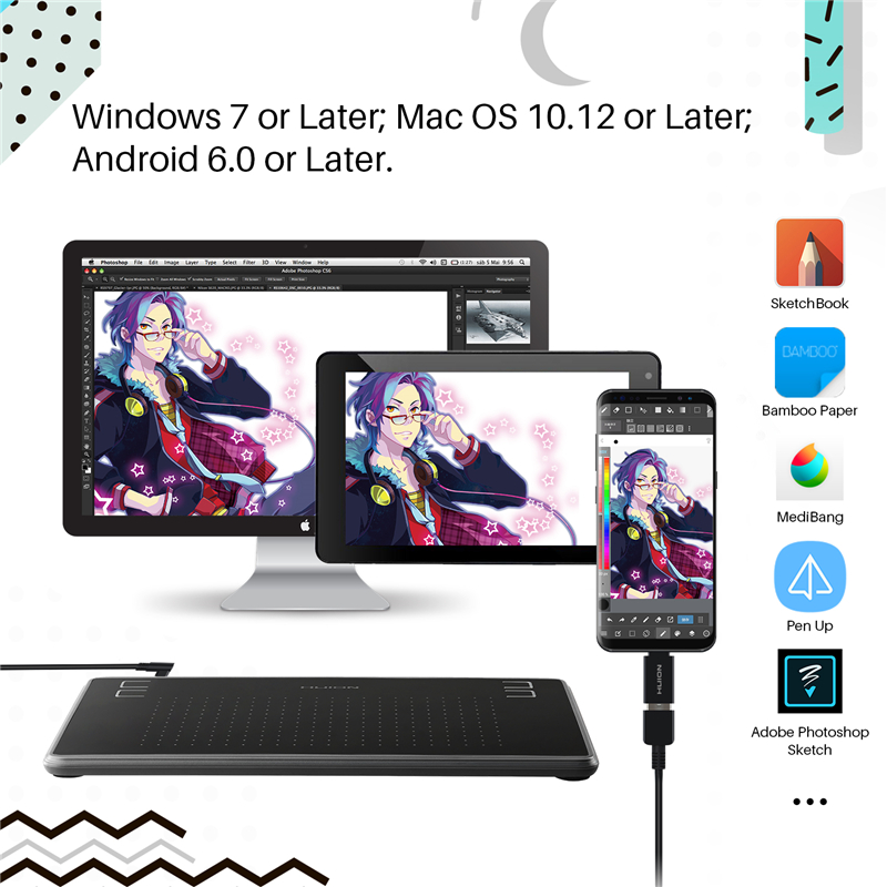 Drawing Pad Signature - Stock H430P Animations-Design-Tablet, Elektronisches Signaturpad, Digitaler