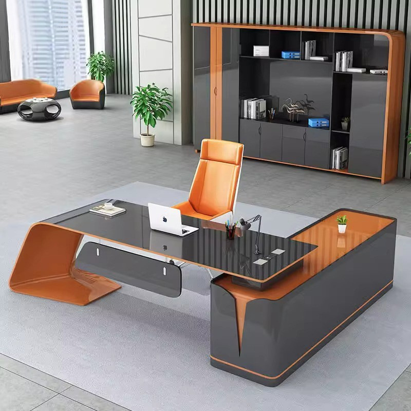 Office Management Technology - Technology Sense Lack-Büroschreibtisch, einfacher moderner Chefschreibtisch,