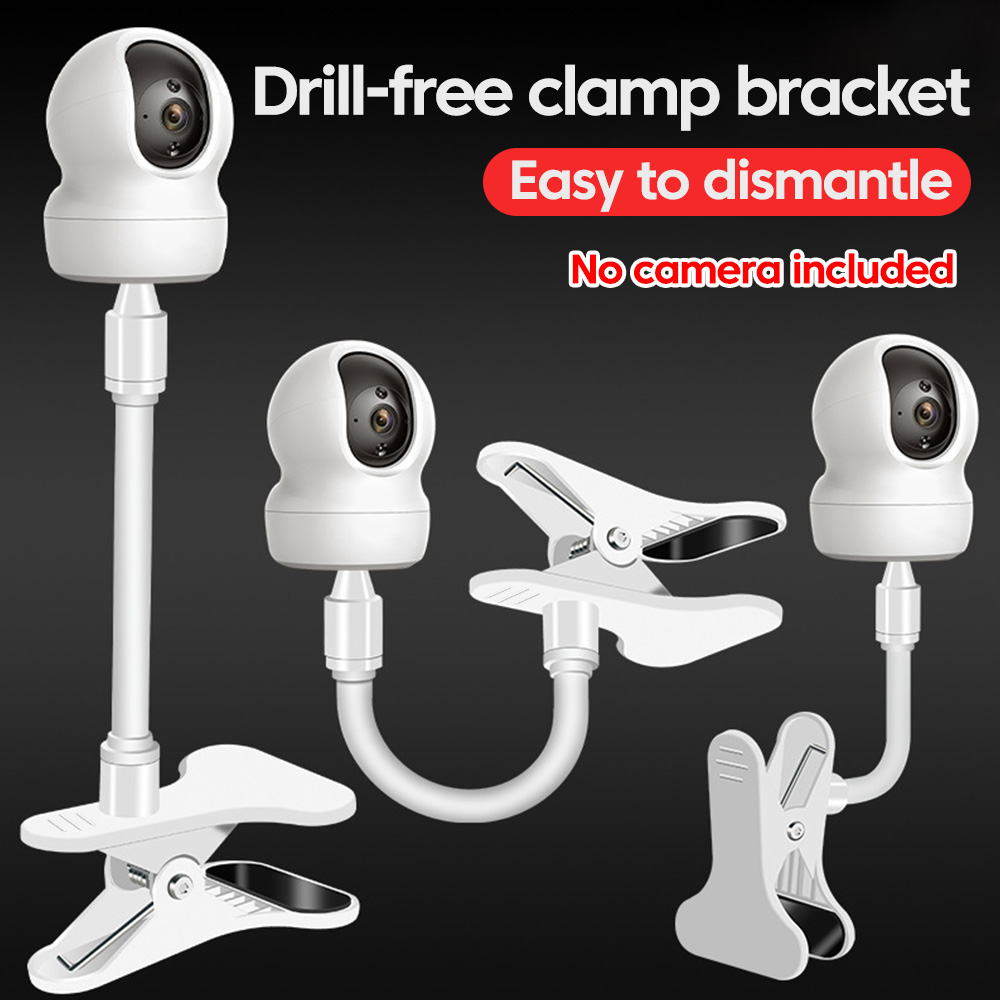 Webcam Stand Clip - Tragbare, flexible Kameraklemmhalterung, Babyphone-Kamerahalter, Ständer, Webcam-Monitor,