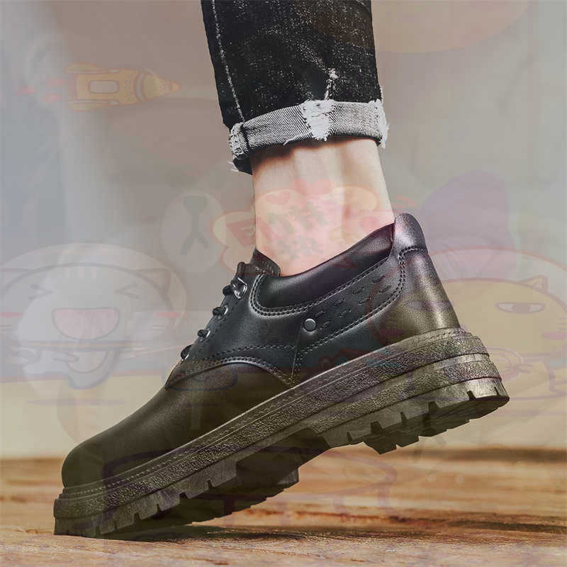 Office Tech For Men - Dunkles Naturleder, modische Turnschuhe, Tennis-Herren-Turnschuhe, modische