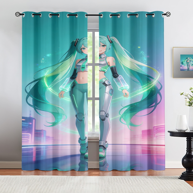 Office Tech Room - 2 Stück Hatsune Miku Futuristische Tech-Anzug
