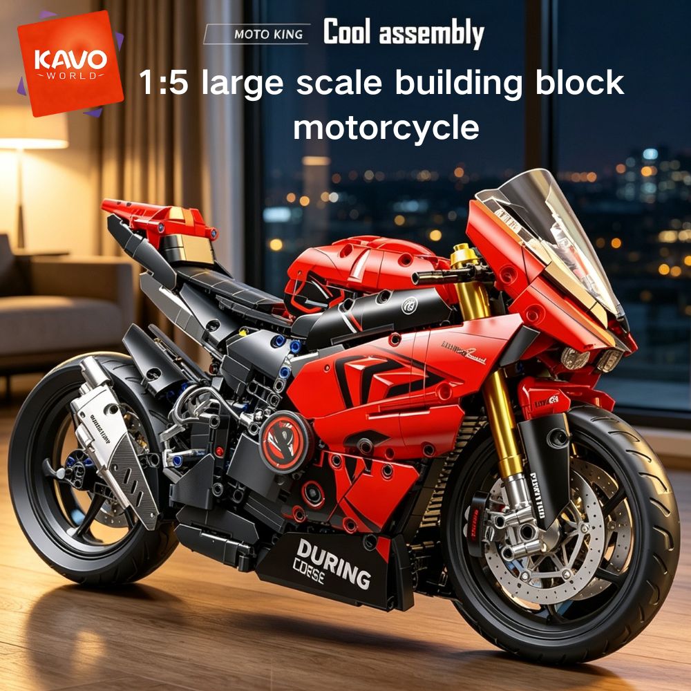 Office Productivity Tech - KAVOWORLD 1:5 Maßstab Bausteine Super Motorrad