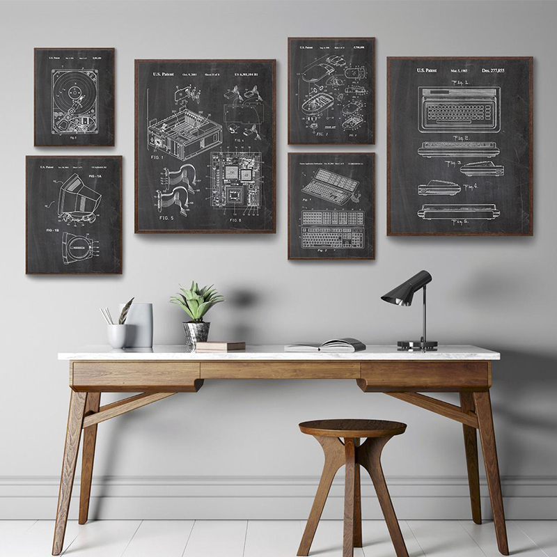 6-teiliges Vintage-Computer-Pa – Office Tech Room Bewertung und Preis