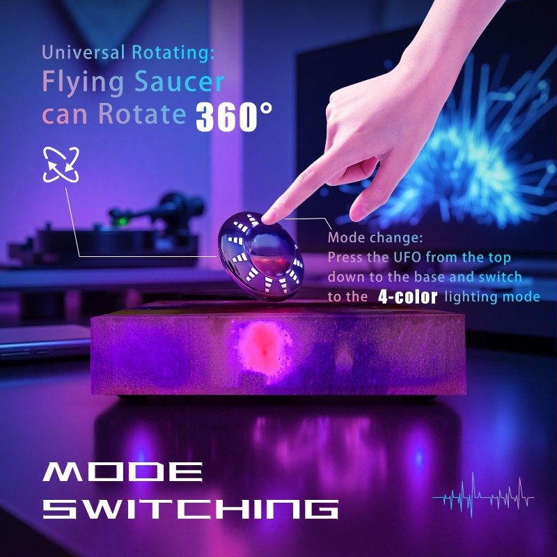 Schwebende UFO-Lampe mit 360-G – Office Tech And Gadgets Bewertung und Preis