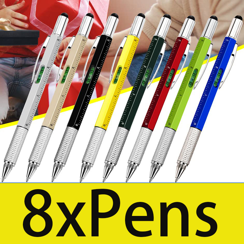 8 Stück 6-in-1-Multitool-Stift – Office Productivity Tech Bewertung und Preis