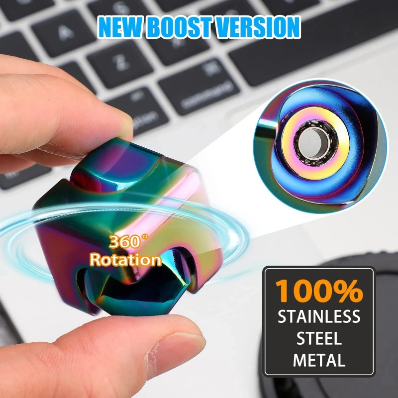 Metallwürfel, rotierendes Fing – Cool Office Tech Gadgets Bewertung und Preis