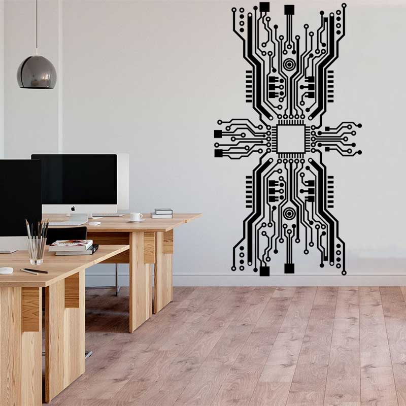 Platine Chip Wand Aufkleber Te – Office Tech Room Bewertung und Preis